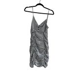 ZARA NWT SATIN EFFECT DRAPED DRESS BLOGGERS FAV GRAY / SILVER SMALL Photo 11