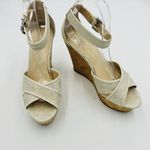 Franco Sarto Artist's Collection Raina Putty Sandal 4.5" Wedge Cork Size 7.5M Photo 2