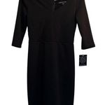 Boston Proper  dress asymmetrical Shoulder Black 3/4 length sleeve NEW XS Photo 0