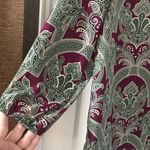 Peaches N Cream Purple/Green Boho Blouse S Photo 4