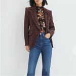 Veronica Beard Taja Houndstooth Check Cotton Blend Dickey Jacket blazer Sz0 Photo 2
