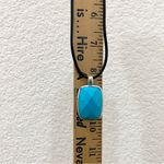 NF 925 Sterling Silver Faceted Pendant Black Rubber Cord 16” Necklace 16g. Blue Photo 4