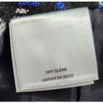 Kasper Womens Suit Set Jacket Skirt Geometric Print Black Blue Size 12 Photo 6