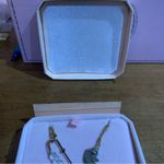 Juicy Couture Retro  Pam & Gela Gold Safety Pin Dove Peace Sign Necklace Photo 3