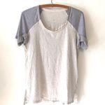 Lululemon  Spincity Tee White & Gray Raglan Sleeve Photo 0