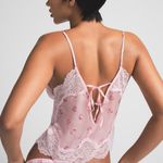 SKIMS  Romance Lace Silk Camisole & Shorts Sz 2X 16-18 Cherry Blossom Balloon Photo 2