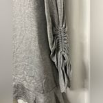 Vision USA Women’s Gray Long Sleeve Scrunched Sleeve Shirt Dress Size Small Photo 2