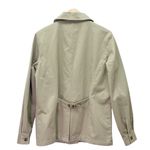 F.M. Allen Cotton Safari Utility Jacket Belted Back Khaki Women’s Size Large Tan Photo 3