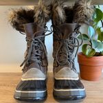 Sorel  Joan of Arctic Tall Pull On Cinchable Rubber & Suede Winter Boots, 9 Photo 1