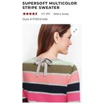 Talbots Supersoft Sweater Womens XL Striped Cashmere Blend Lightweight Preppy Photo 1