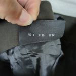 Akris Dark Brown Double-Face Wool Midi Pencil Skirt Leg Slit Zip Pocket Womens 4 Photo 4