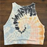 American Eagle  Tank Top Women’s Medium Tie Dye High Neck Ribbed Photo 0