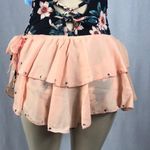 Zuliana Size Small Peach Ruffle Tie Waist Sarong With Rhinestones. New With Tags Orange Photo 2