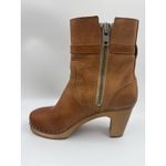 SWEDISH HASBEENS Natural Brown Clog Jodhpur Block Heel Leather Boots 37 US 7 Photo 10