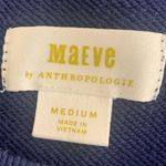 Maeve Anthropologie Navy Sporty V-Striped Sweatshirt Size M Photo 1