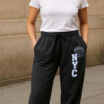 Derek Heart  Capri Joggers Black Small Photo 0