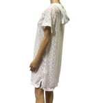 Jaclyn Smith White Lace Full Zip Up Hooded Short Sleeve Swim Coverup Womens L Photo 4