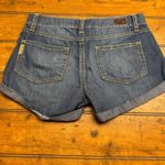 Paige  Women's Denim Shorts Blue Distressed Cuffed Size 24 Photo 4