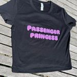 Bella Canvas Passenger princess, pink sparkle,‎ black crop handmade size large baby tee Photo 0