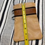 Leather Crossbody Phone Bag Small Shoulder Purse Tan Brown Zipper‎ Photo 7