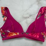 Skinny Dippers Pink Floral Ruffle Bikini Top Size L Kiara Polka Dot Tie Front Size L Photo 3