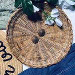 Vintage set of 2 circular orange/gold rhinestone brooches Photo 2