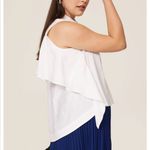 Peter Som  • White Ruffle Button Front Tank Top Photo 3