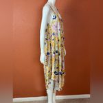 Cost Plus World Market Yellow and Blue Floral Fabric. Size s/m. E61 Photo 5
