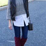 Thakoon 2fer Black & White Knit 3/4 Sleeve Sweater Faux White Blouse A192 Size XS Photo 0