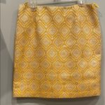 Amanda & Chelsea Yellow Patterned Women's Skirt size 10 Photo 0