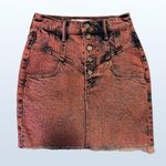 MOTHER Denim MOTHER Superior Swooner Distressed Hem A-Line Denim Acid Wash Skirt, Women’s 24 Photo 0