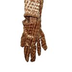 SKIMS  Womens Holiday‎ Velvet Tan Glove Crop Top Chai Sleeved Winter Top Size 4X Photo 2