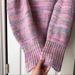 Love Shack Fancy Sweater Aquarius Pullover Puffed Shoulders Pink Cloud XL EUC Photo 4