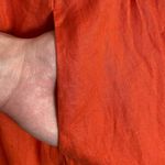 J.Crew  Regal Red Orange 100% Linen Dress Size 8 Organza Lining Photo 4