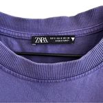 ZARA Bling Hollywood California Graphic Tee T-Shirt Purple Small Photo 2