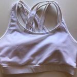 Fabletics White Mesh Sports Bra  Photo 0