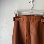 Free People  Faux Leather Belted Mini Skirt Brown Size 2 Boho Festival Western Photo 1
