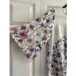 Lascana Women's 6 White Floral Blouse Cottagecore Feminine 3/4 Sleeve Fairy Black Photo 2