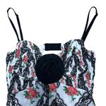 For Love & Lemons Black & White Floral Greta Mini Dress US S Photo 2