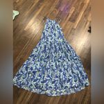 ZARA  printed maxi dress blue white boho formal summer  halter floral blogger fav Photo 7