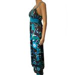 Sequin Hearts Y2K Brown Blue Hippie Boho Eclectic Groovy Funky Floral Maxi Dress Photo 3