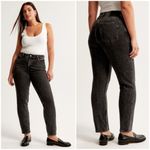 Abercrombie & Fitch The Mom High Rise Curve Love Jeans in Black Size 25/0 Long Photo 1