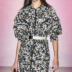 Rebecca Minkoff NWT Daphne Black Floral Zip-Up Cotton Twill Sheath Dress New Photo 0