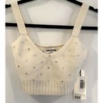 Zadig & Voltaire Bettina Crystal Cashmere Top in Ecru XS Photo 1