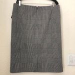 Calvin Klein Grey plaid midi pencil skirt faux black buttons office siren core Measurement in pics Photo 1