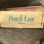 Peach Love California Peach Love long sleeve olive green and pink floral off shoulder dress medium Photo 4