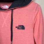 The North Face  Women’s Neon Pink Gray Drawstring Hood Pouch Long Sleeve Hoodie Photo 3