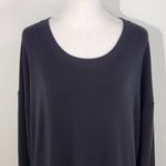 Athleta Black Long Sleeve Oversized Sweatshirt with Side Slits Size Medium Photo 1