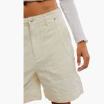 Free People NWT Milo Cotton Carpenter Shorts 12, CLEAN IVORY Photo 3