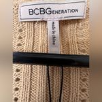 BCBGeneration  Tan Fringe V-Neck Sweater Vest NWT Photo 3